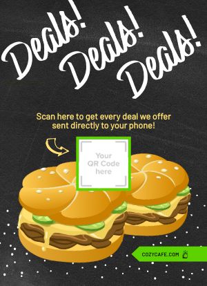 Burger QR Tabletop Insert