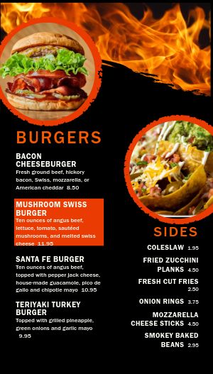 Game Day Deals Vertical Digital Menu Board