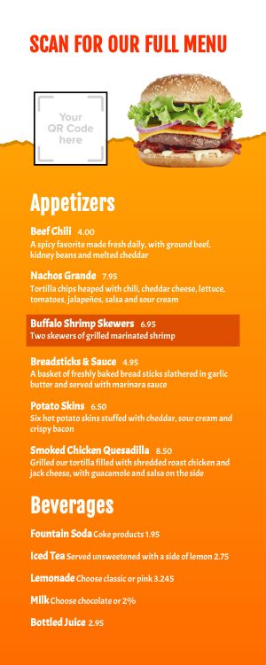 Flashy Burger QR Menu