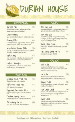 Thai QR Code Menu