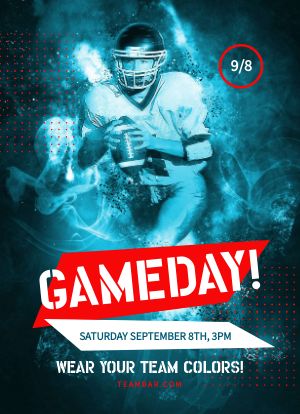Blue Game Day Tabletop Insert