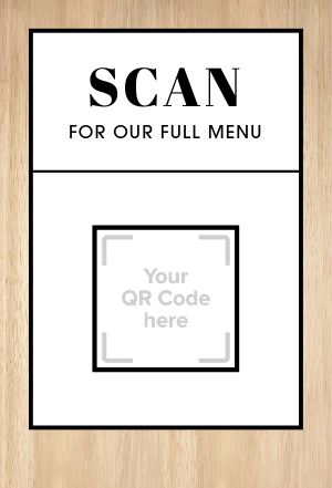 Pizza Tabletop QR Display