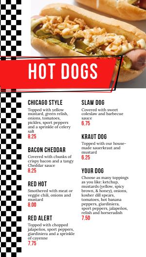 Game Day Deals Vertical Digital Menu Board